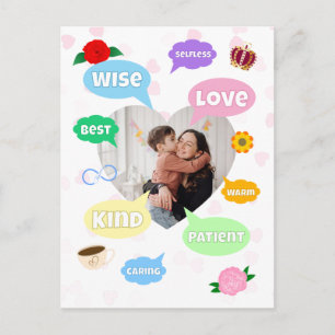 Mothers Day Photo Word Clouds Best Mum Mother Postcard