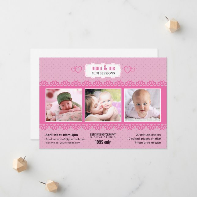 Mother's day Photography mini session template (Front/Back In Situ)