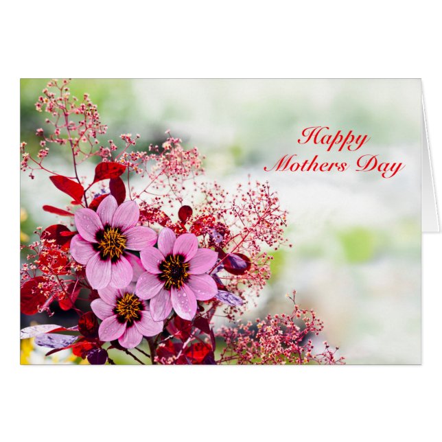 Mothers Day Pink Flowers (Front Horizontal)