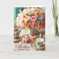 Mother's Day  Pink Rose Teacup 