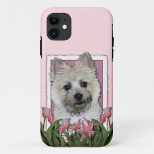 Mothers Day - Pink Tulips - Cairn - Teddy Bear iPhone 11 Case