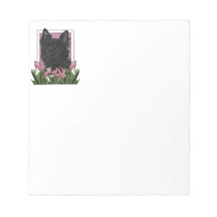 Mothers Day - Pink Tulips - Cairn Terrier - Rosco Notepad