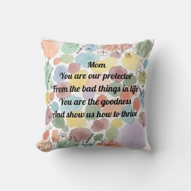 Mother's Day Poem Throw Cushion (Front)
