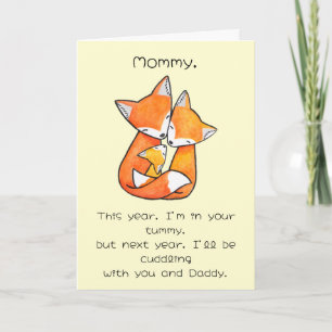 Mother's Day Pregnant expecting Mom Custom Text Card