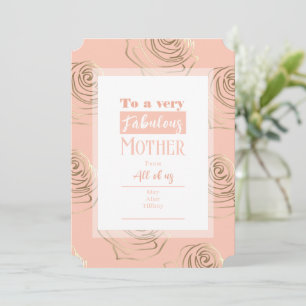 Mothers Day Pretty Peach Card