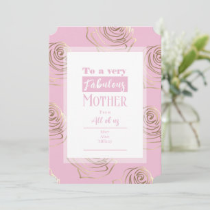 Mothers Day Pretty Pink  Card
