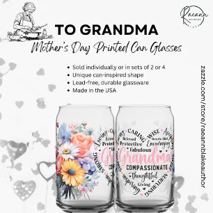 Mother's Day Printed Can Glasses