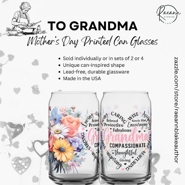 Mother's Day Printed Can Glasses (Creator Uploaded)