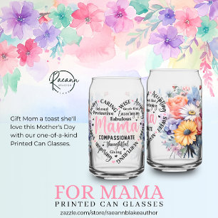 Mother's Day Printed Can Glasses