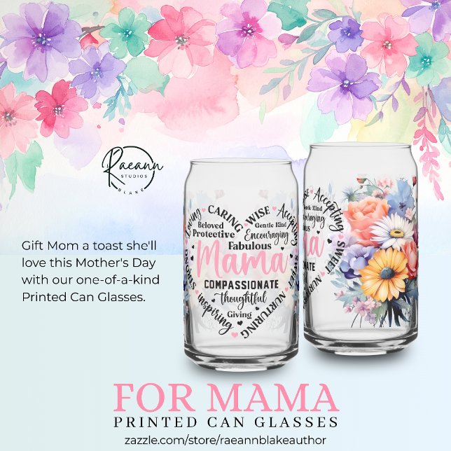 Mother's Day Printed Can Glasses (Creator Uploaded)