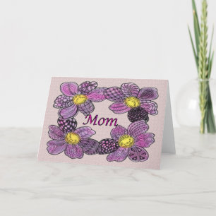 Mother's Day Purple Flowers Card