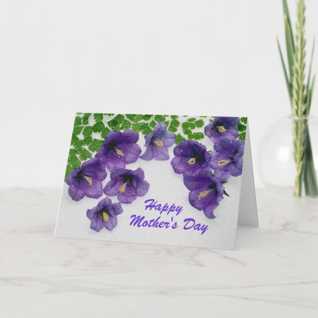 Mother's Day - Purple Flowers Card (Front)