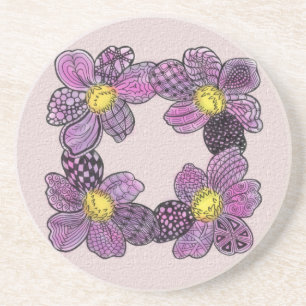 Mother's Day Purple Flowers Coaster