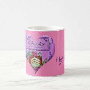 Mother's Day purple heart Chocolate Coffee Mug