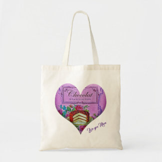 Mother's Day purple heart Chocolate Tote Bag