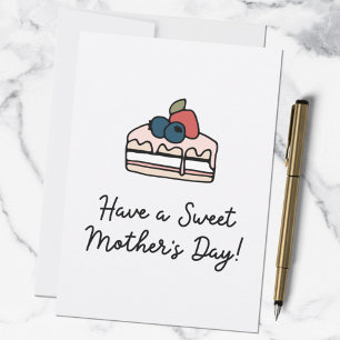 Mothers Day Quote Modern Line Art Illustration Card