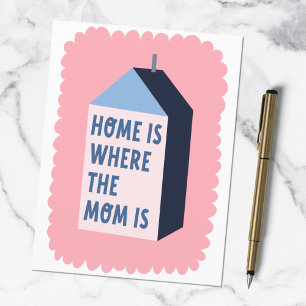 Mothers Day Quote Modern Minimalist Pastel Colours Postcard