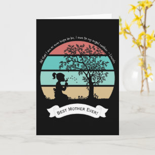 Mother's Day Quote Sitting Under Tree Angel Mother Card