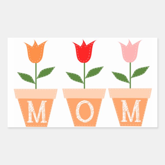 Mother's Day Rectangular Sticker (Front)