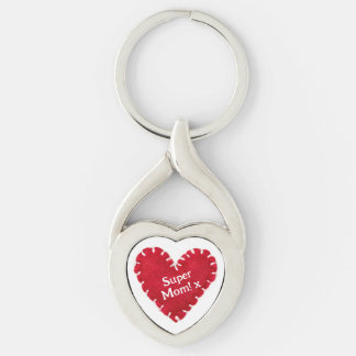 Mother's Day Red Felt Heart Key Ring
