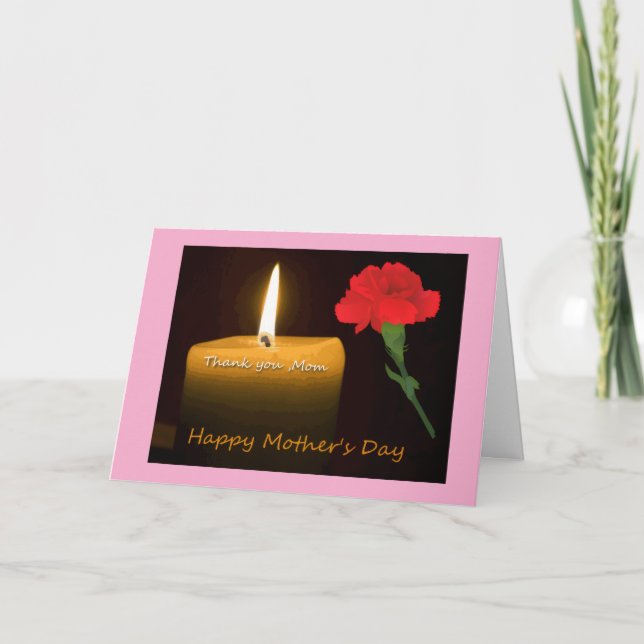  Mothers Day Red Rose Card (Front)