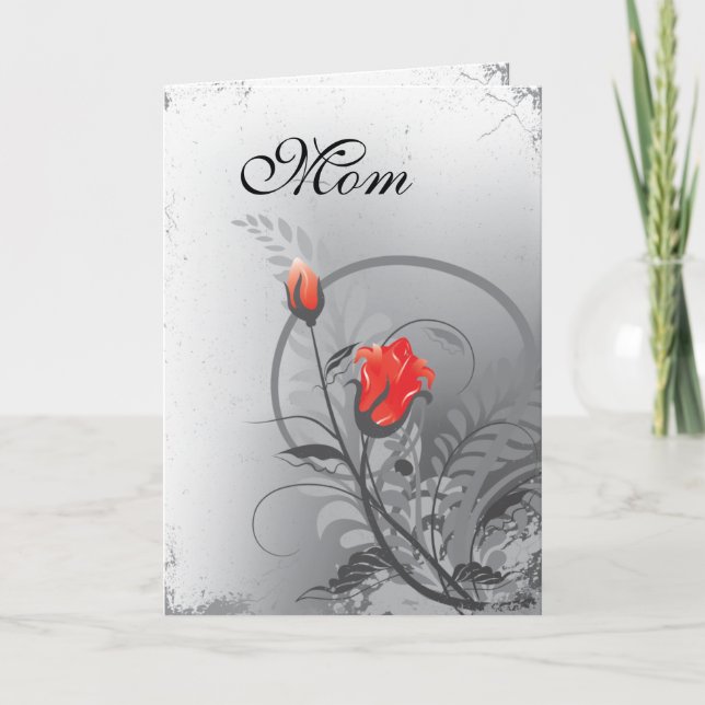 Mother's Day Red Roses Card (Front)