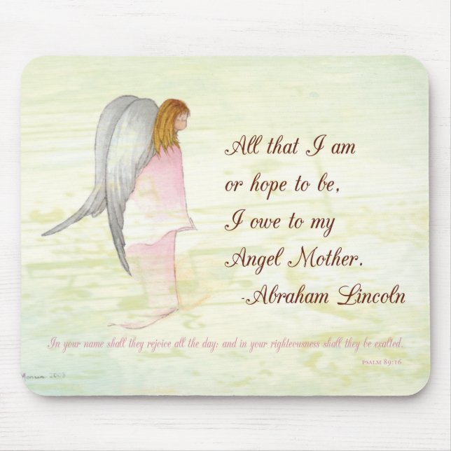 Mother's Day Religious Angel Mouse Pad (Front)