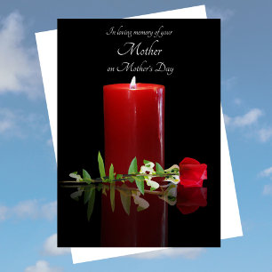Mother's Day Remembrance Sympathy Memorial Candle Card