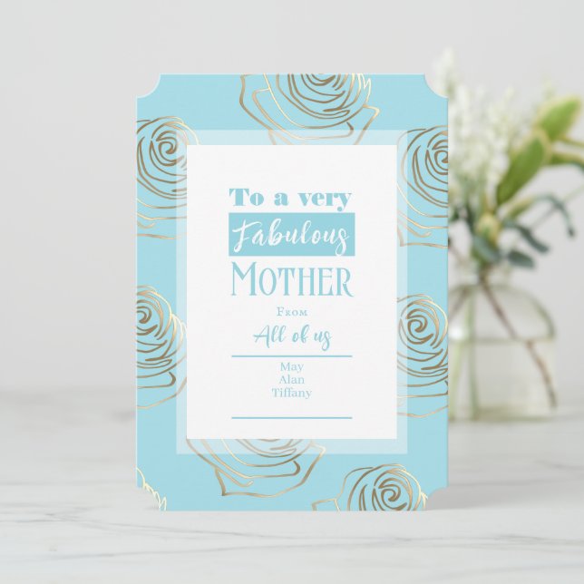 Mothers Day Robin Egg Blue Card (Standing Front)