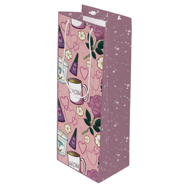 Mother's Day Rose Wine Gift Bag (Front Angled)