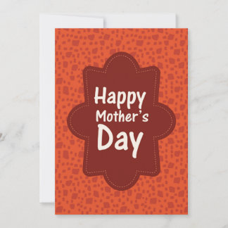 Mother's Day Rust and Orange Mosaic Squares Invitation