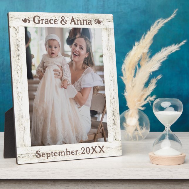 Mothers Day Rustic White Wood Photo Frame (Side)