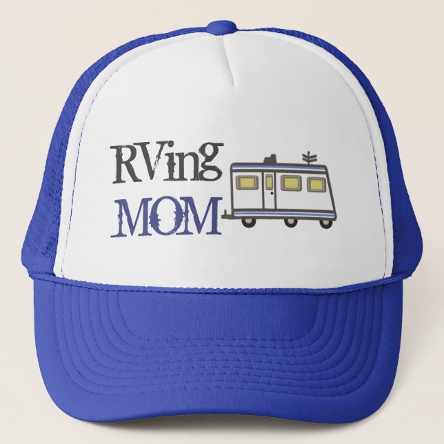 Mother's Day / RVing Mum Trucker Hat Blue (Front)
