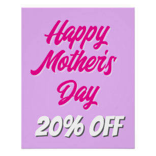 Mother's Day Sale Sign, Large Print Poster