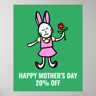Mother's Day Sale Sign, Retail Sale Poster