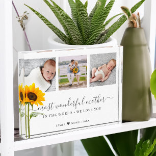 Mother's Day Script Most Wonderful Mother Photo Block