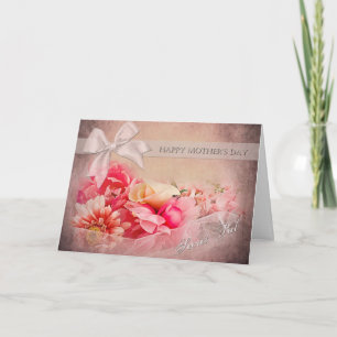 Mother's Day - Secret Pal - Pink Flowers Card