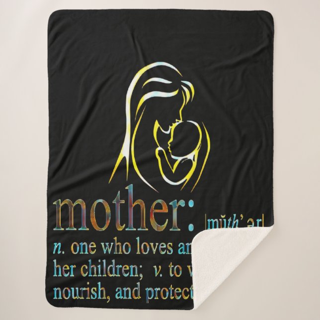 Mother's day  sherpa blanket (Front)