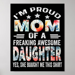 Mothers Day Shirt For Mum From Daughter Poster