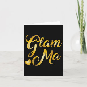Mother's Day Shirts Glam Ma Heart Tees Mommy Grand Card