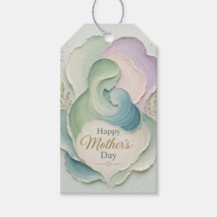 Mother's Day Silhouette Mother Child Embrace Gift Tags