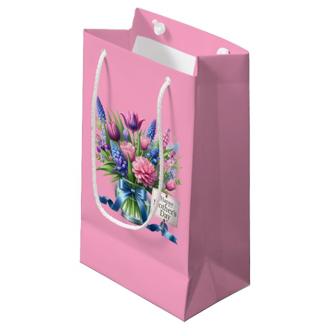 Mothers Day  Small Gift Bag (Front Angled)