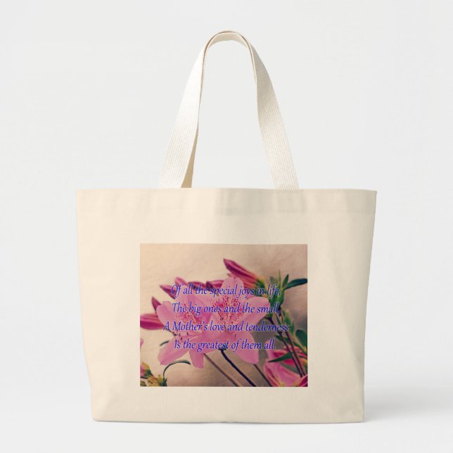 Mothers Day-Special Joy Large Tote Bag (Front)