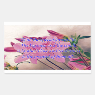 Mothers Day-Special Joy Rectangular Sticker