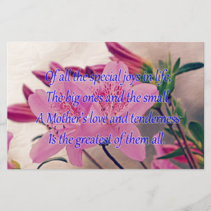 Mothers Day-Special Joy Stationery