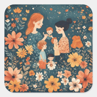 Mother's Day Square Sticker
