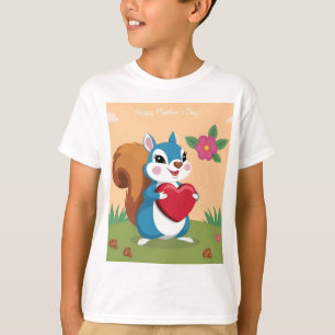 Mother's Day Squirrel with Heart T-Shirt