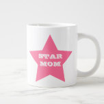 Mother's Day Star Mum | Pink Star Jumbo Mug<br><div class="desc">NewparkLane - Fun and trendy Jumbo Mug, with a big hot pink star, and STAR MOM slogan. Easy to customise in Zazzle with your own text for a personalised design. All text styles, colours, sizes can be modified to fit your needs. Check out this Stars Collection for matching items. All...</div>