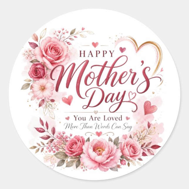 Mothers Day Sticker  (Front)