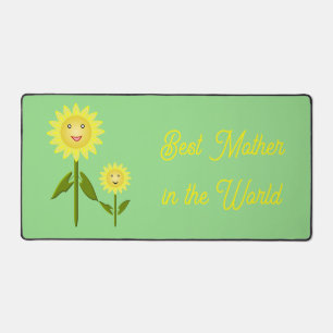Mothers Day Sunflowers Custom Desk Mat
